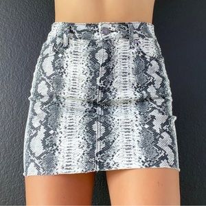 Tinseltown Snake Mini Skirt